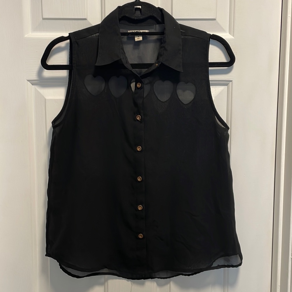 Black sheer top